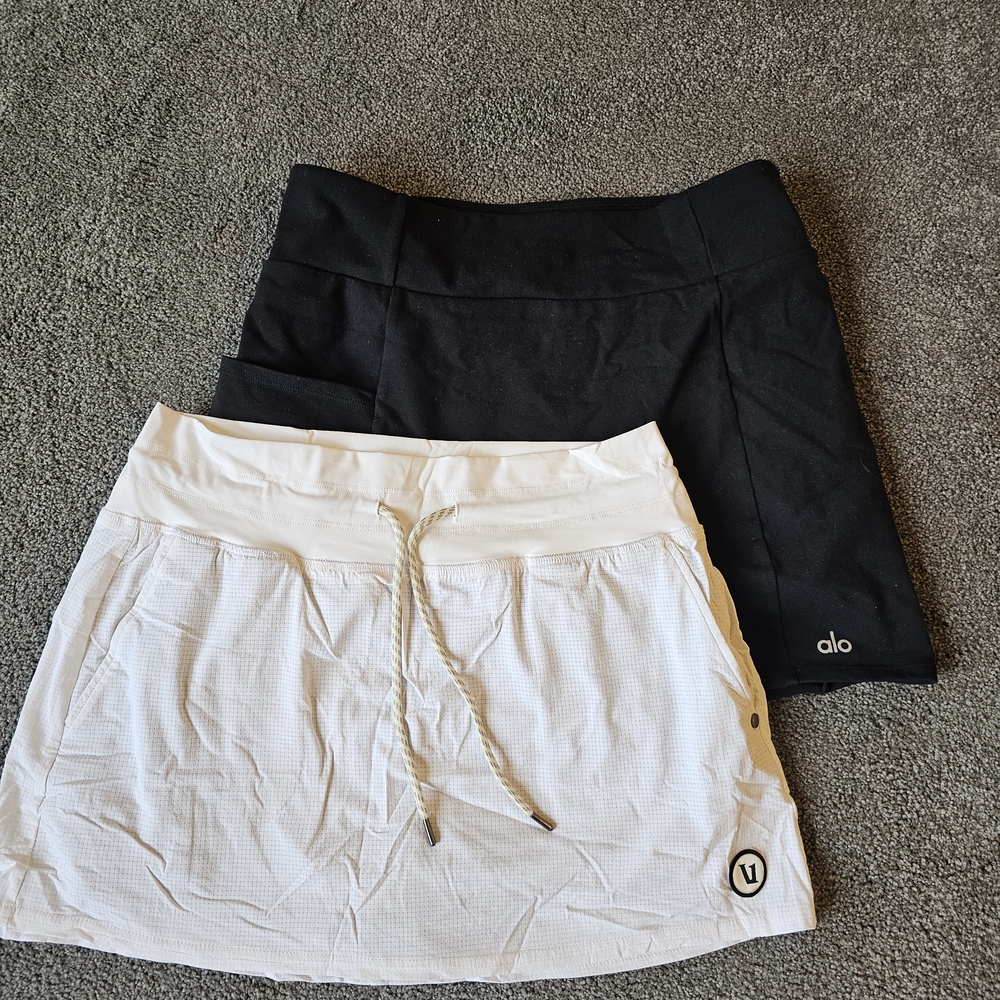 ALO Yoga Black and White Mini Skirt Duo